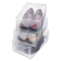 Whitmor Vue Men's Shoe Boxes Clear 3pc