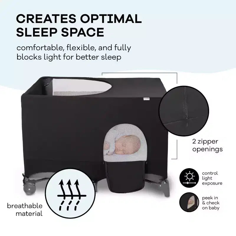 Telo oscurante per box traspirante ed elastico - Nero