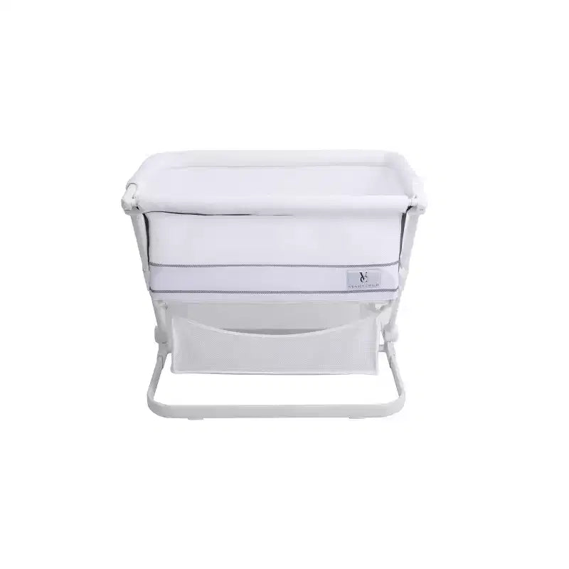 Venice Child Sunset Dreaming Bedside Bassinet - White: Aluminum Frame, Cotton Filling, 22 Lbs Capacity