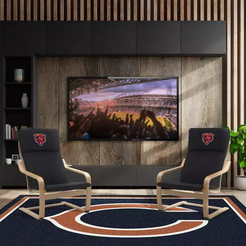 Sedia d'accento NFL Chicago Bears in legno curvato
