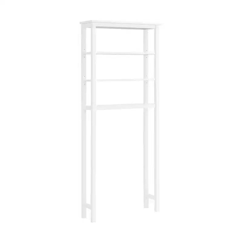 Dover Organizzatore da sopra il WC con ripiani aperti Bianco - Alaterre Furniture