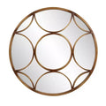 Howard Elliott 32" Round Wall Mirror: European-Inspired, Intricate Detail, No Assembly Required