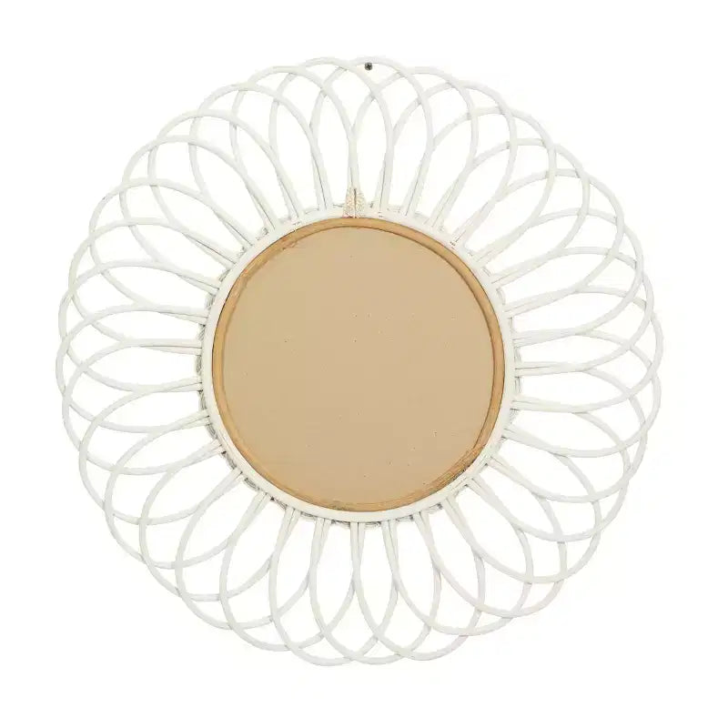 Olivia & May Wood Starburst Wall Mirror Set of 3 White: Stile Tradizionale, Nessun Assemblaggio Richiesto, Include Hardware di Montaggio