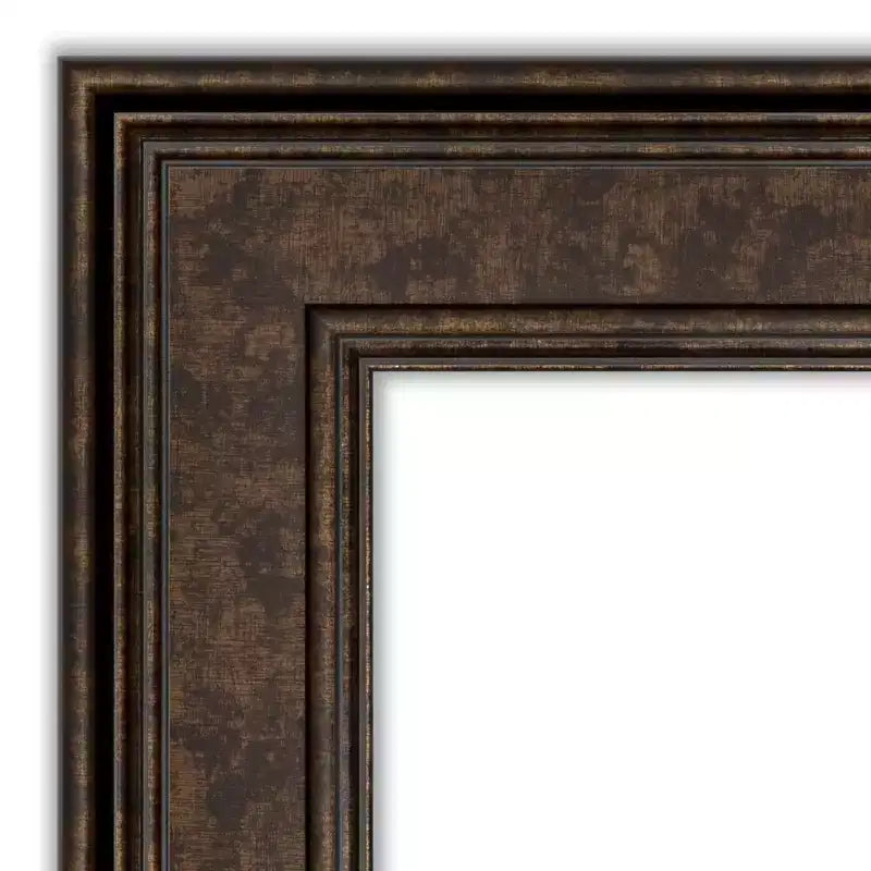 Specchio da terra a tutta lunghezza Amanti Art, 30" x 66", in bronzo con bordo non smussato - Include hardware per il montaggio