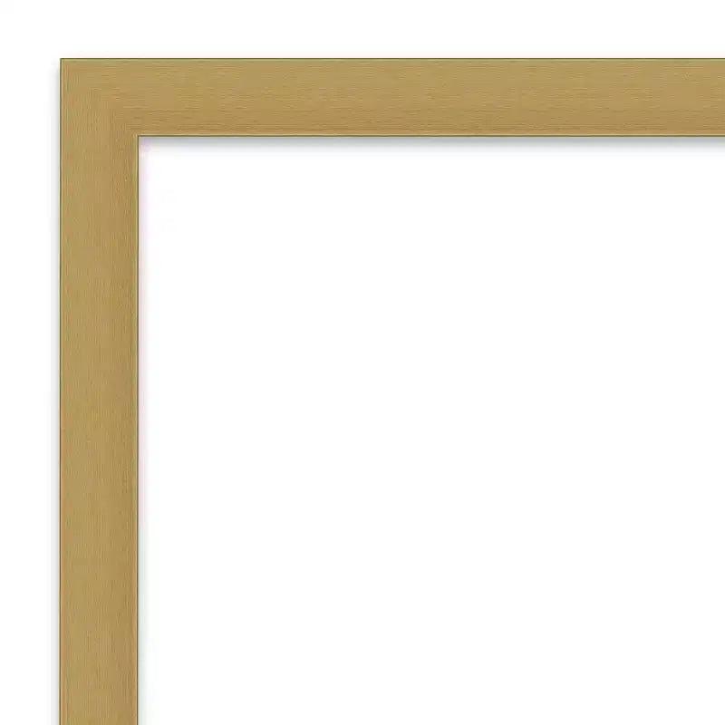 Specchio da Parete Stretto non Smussato Grace in Oro Spazzolato 20" x 26" - Amanti Art: Specchio da Bagno Rettangolare Moderno, Ferramenta di Montaggio Inclusa