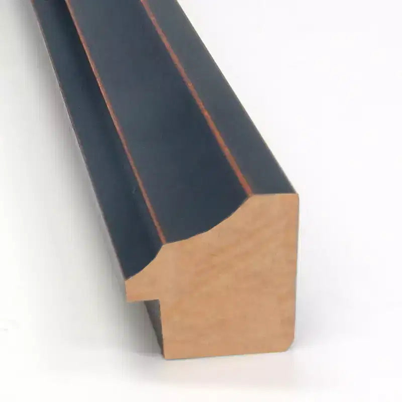 Specchio da parete per bagno in legno con profilo arrotondato, non smussato, 40" x 29", bronzo scuro - Amanti Art: rettangolare, stile moderno, montaggio a parete