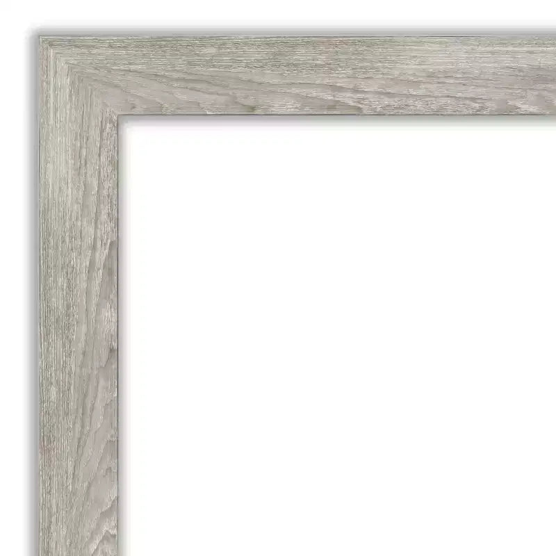 Specchio da parete stretto da 42" x 31" senza smussatura grigio tortora - Amanti Art
