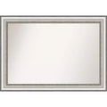 41" x 29" Non-Beveled Salon Silver Wall Mirror - Amanti Art