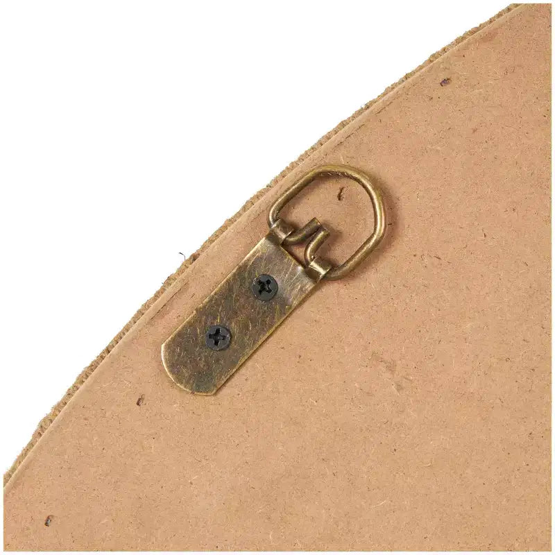 Specchio da parete a scacchi in legno fatto a mano 81x81 cm Marrone - Olivia & May