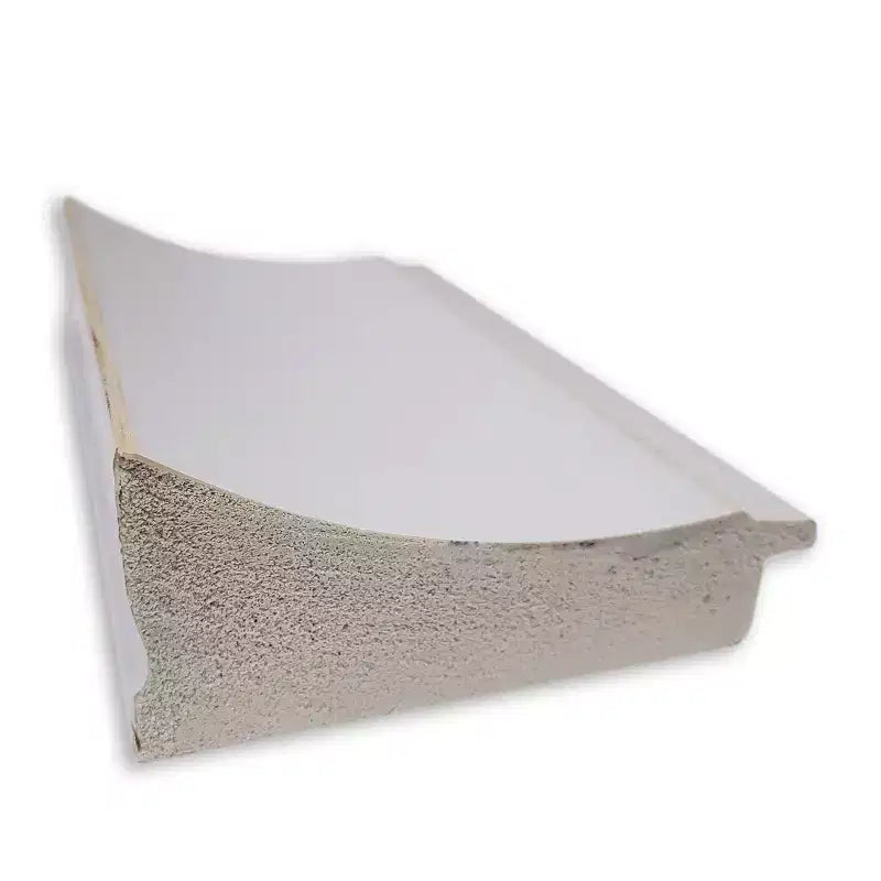 Specchio da parete stretto Flair non smussato 32" x 26" bianco tenue - Amanti Art: Rettangolare moderno, cornice in polistirene, hardware di montaggio incluso