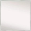28" x 28" Non-Beveled Svelte Silver Wood Wall Mirror - Amanti Art: Modern Square, Includes Mounting Hardware