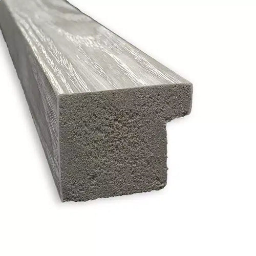 Specchio a figura intera da 17" x 51" con finitura grigio tortora non smussata da appendere alla porta - Amanti Art: Cornice in polistirene, da parete o da porta
