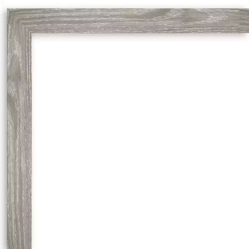 Specchio a figura intera da 17" x 51" con finitura grigio tortora non smussata da appendere alla porta - Amanti Art: Cornice in polistirene, da parete o da porta