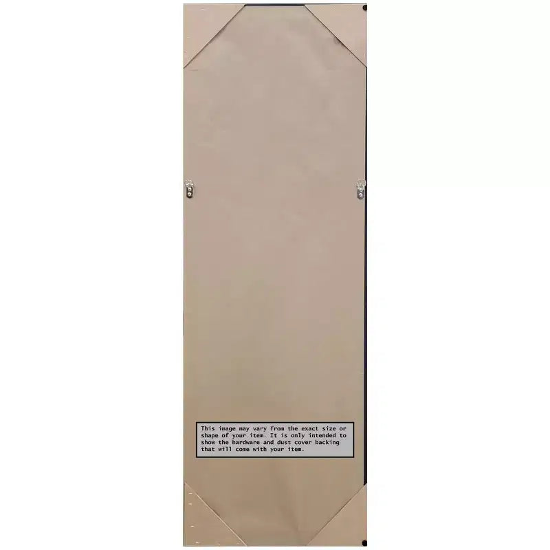 Specchio a figura intera da 17" x 51" con finitura grigio tortora non smussata da appendere alla porta - Amanti Art: Cornice in polistirene, da parete o da porta