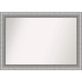 Amanti Art 41"x29" Non-Beveled Elegant Bathroom Wall Mirror Brushed Pewter : Includes Mounting Hardware, Polystyrene Frame
