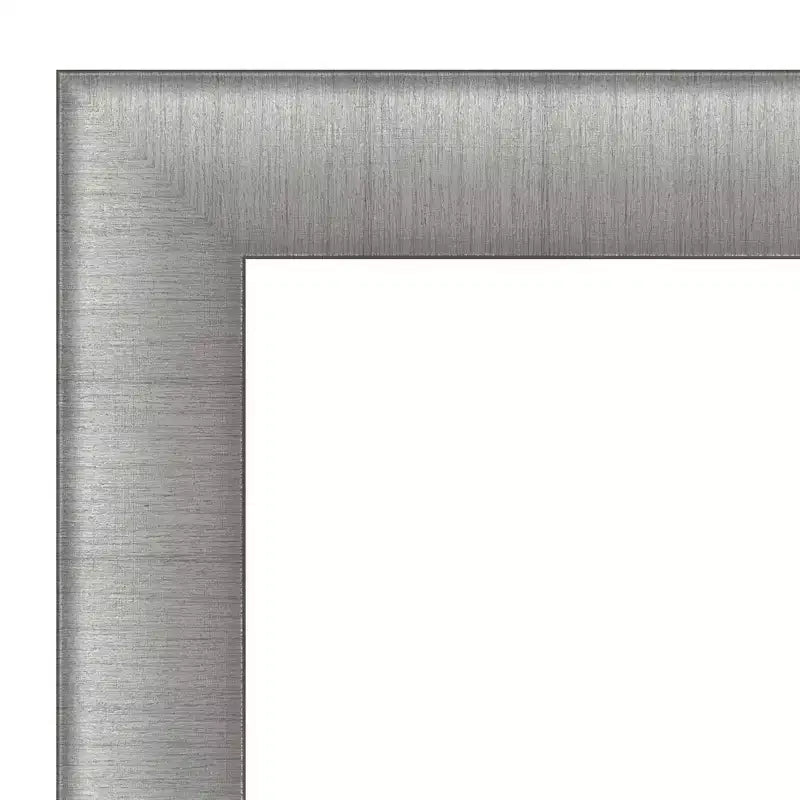 Amanti Art Specchio da parete elegante per bagno da 41"x29" senza smussature in peltro spazzolato: include accessori per il montaggio, cornice in polistirolo
