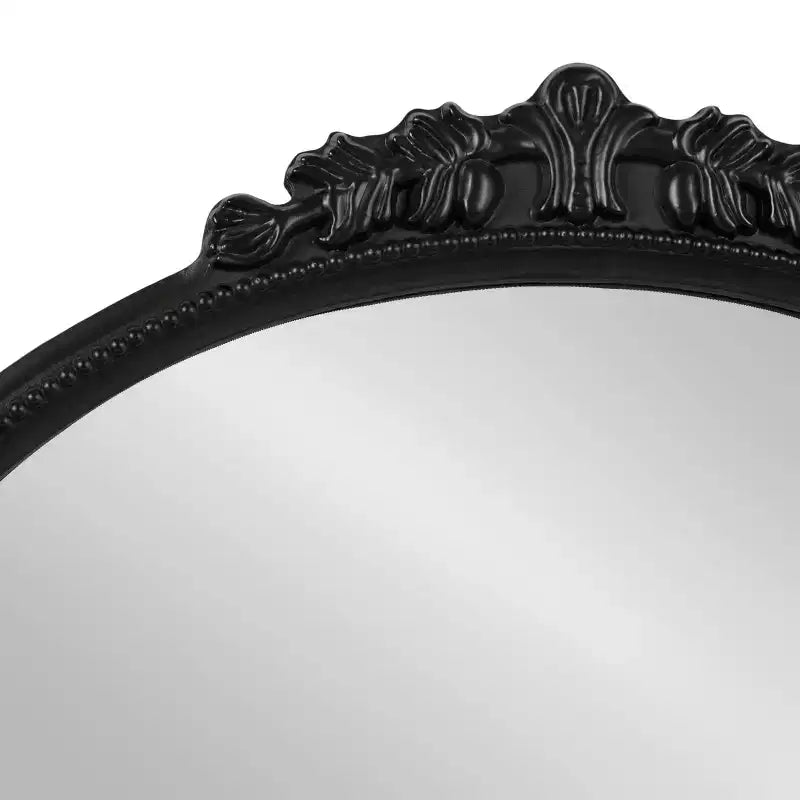 Specchio ad arco Dellona 24"x20" Kate & Laurel All Things Decor con ripiano, nero