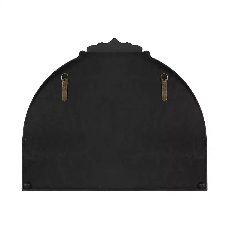 Specchio ad arco Dellona 24"x20" Kate & Laurel All Things Decor con ripiano, nero