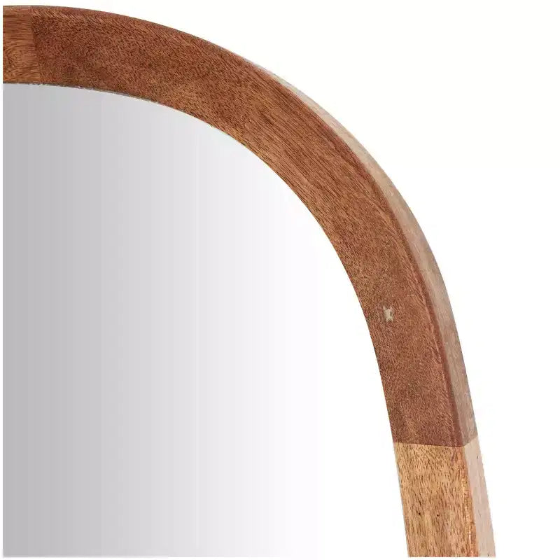 Specchio da parete in legno con bordi arrotondati, 40"x22", Marrone - Olivia & May: Design moderno, cornice in MDF, nessun montaggio richiesto