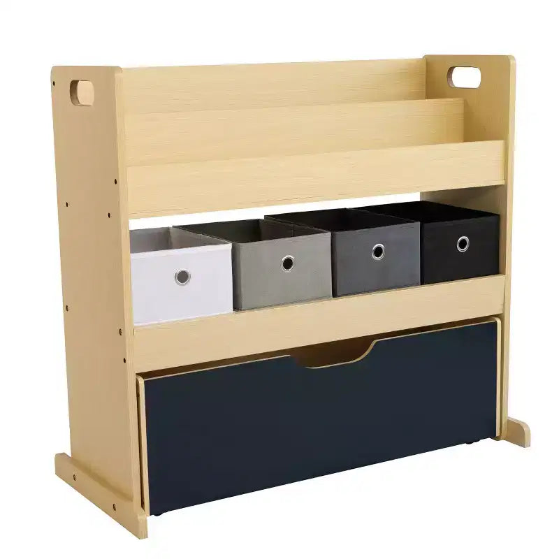 Humble Crew Kids' 3-in-1 Storage Organizer Wood: MDF Frame, 4 Drawers, 3 Shelves, Chalkboard Finish, 32"x34"x11"