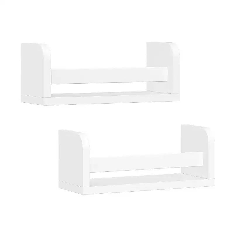 Set da 2 mensole galleggianti compatte RiverRidge Kids da 25,4 cm per cameretta/soggiorno/ufficio, colore bianco
