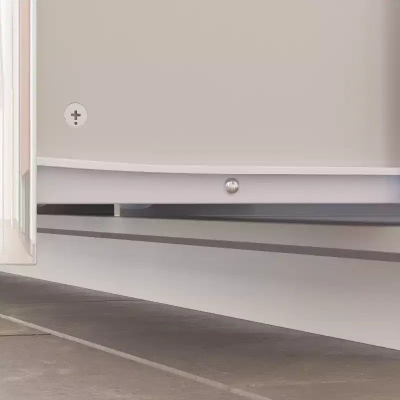 Mobile TV moderno lucido Famapy con cassetti e striscia luminosa inferiore per TV