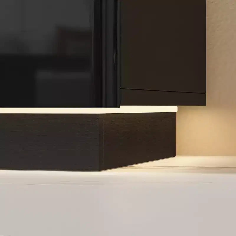Mobile TV moderno lucido Famapy con cassetti e striscia luminosa inferiore per TV