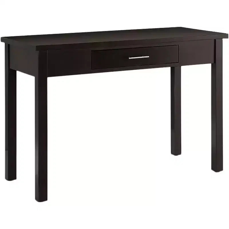 Kings Brand Furniture Scrivania Parsons in legno per casa e ufficio con cassetto, Espresso