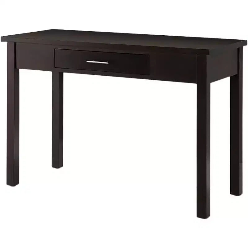 Kings Brand Furniture Scrivania Parsons in legno per casa e ufficio con cassetto, Espresso