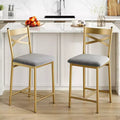 Whizmax Bar Stools Set of 2/4, Upholstered Bar Chairs with Back, Thick Cushion, Counter Height Barstools for Kitchen Island Apartment Counter Bar