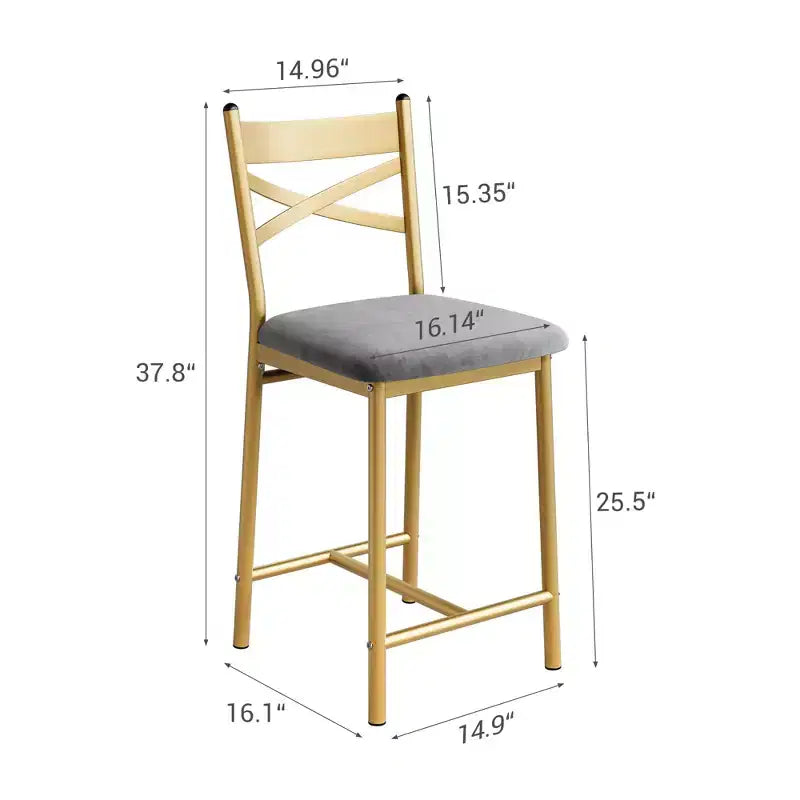 Sgabelli da Bar Whizmax Set da 2/4, Sedie da Bar Imbottite con Schienale, Cuscino Spesso, Sgabelli da Bar Altezza Bancone per Isola Cucina Appartamento Bancone Bar
