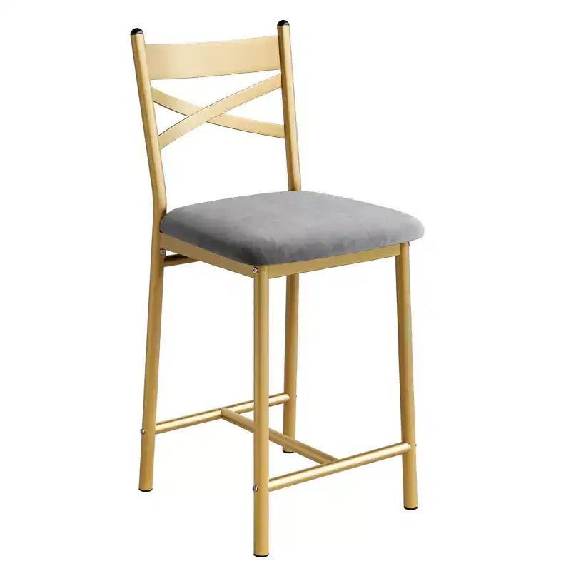 Sgabelli da Bar Whizmax Set da 2/4, Sedie da Bar Imbottite con Schienale, Cuscino Spesso, Sgabelli da Bar Altezza Bancone per Isola Cucina Appartamento Bancone Bar