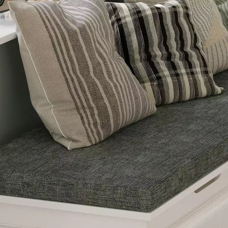 Panca Angolare a L Elegante e Pratica con Contenitore per Scarpe, per l'Organizzazione della Casa