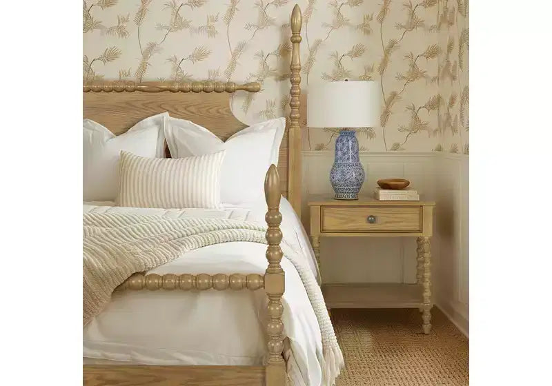 Christopher Knight Home Andy comodino 66 cm (altezza) in legno con gambe tornite, cassetto e ripiano