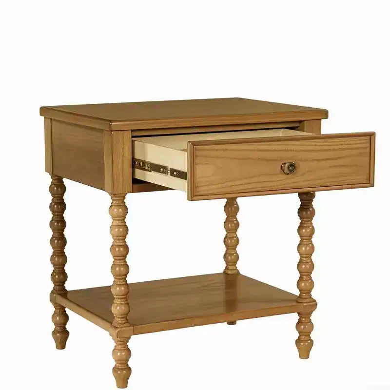 Christopher Knight Home Andy comodino 66 cm (altezza) in legno con gambe tornite, cassetto e ripiano