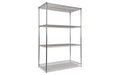 Alera NSF Certified Industrial Four-Shelf Wire Shelving Kit, 48w x 24d x 72h, Silver