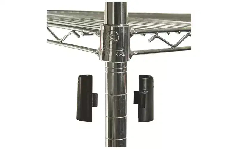 Kit scaffalature a quattro ripiani in filo metallico Alera certificato NSF, 48w x 24d x 72h, argento