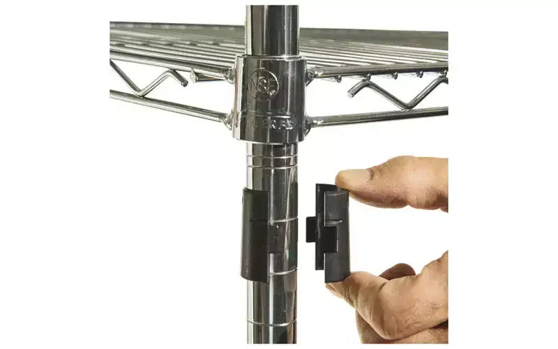 Kit scaffalature a quattro ripiani in filo metallico Alera certificato NSF, 48w x 24d x 72h, argento