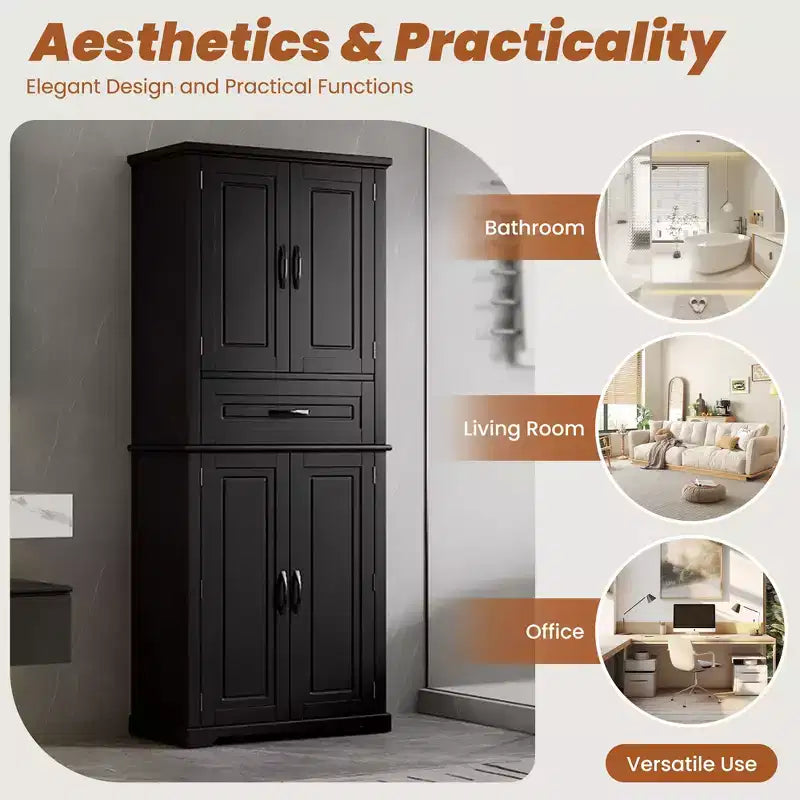 Christopher Knight Home Mobiletto da Bagno Moderno Ashbur con Cassetto e Ripiano Regolabile