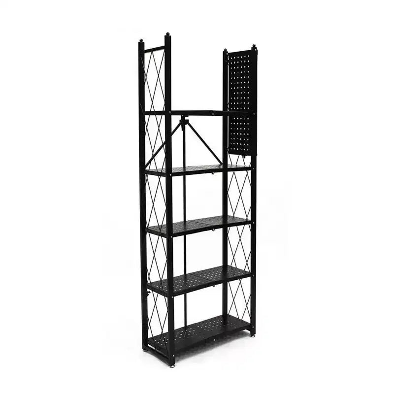 Libreria Origami 3 pezzi a 6 ripiani, organizer aperto indipendente grande scaffale moderno per soggiorno, mobile verticale, nessun assemblaggio richiesto, nero