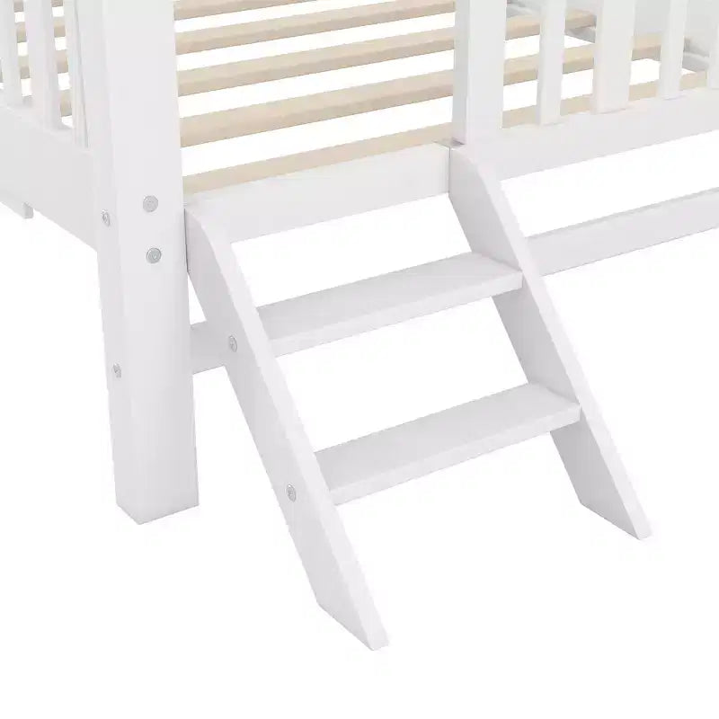 Letto a piattaforma in legno Whisen con sponde e 2 cassetti, misura singola