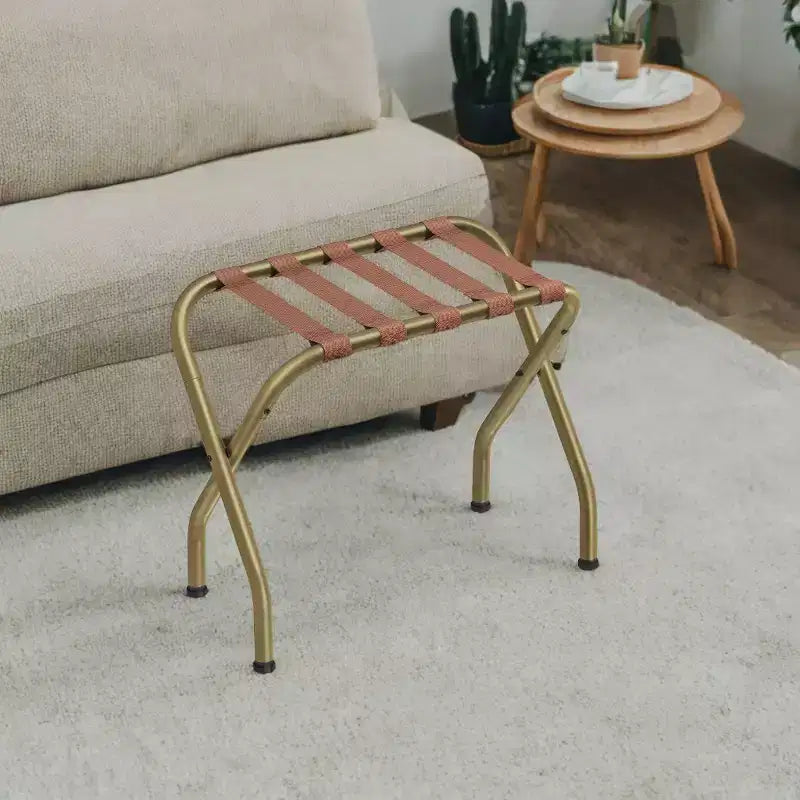 Portapacchi, Supporti per valigie, Supporto per bagagli, Telaio pieghevole in acciaio, Portata fino a 50 kg, 68,6 x 37,6 x 57,4 cm