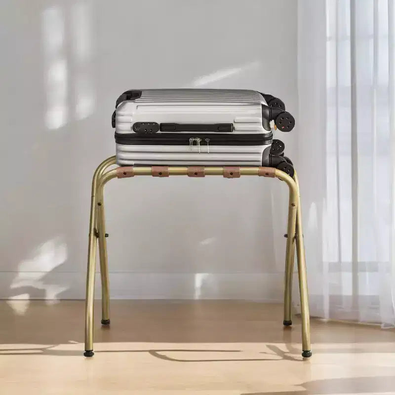 Portapacchi, Supporti per valigie, Supporto per bagagli, Telaio pieghevole in acciaio, Portata fino a 50 kg, 68,6 x 37,6 x 57,4 cm