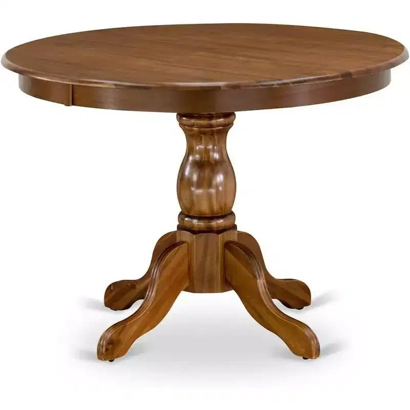 Tavolo da Cucina Moderno HomeStock con Piano e Gambe a Piedistallo in Legno Asiatico