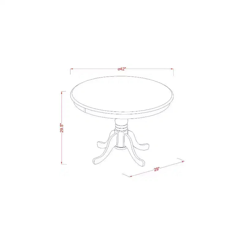 Tavolo da Cucina Moderno HomeStock con Piano e Gambe a Piedistallo in Legno Asiatico