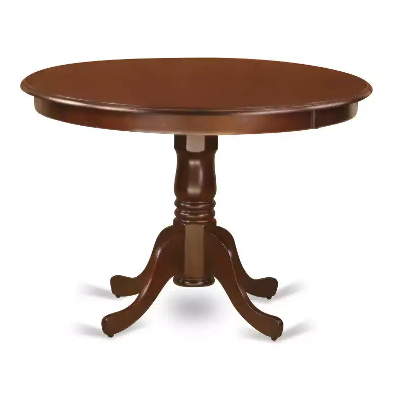 Tavolo da Cucina Moderno HomeStock con Piano e Gambe a Piedistallo in Legno Asiatico