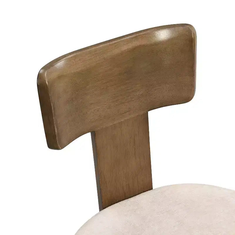 Set di 2 sedie da pranzo moderne imbottite con struttura in legno di gomma massiccio, sedie laterali in stile Mid-Century - ModernLuxe