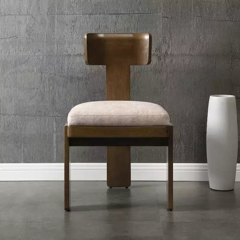 Set di 2 sedie da pranzo moderne imbottite con struttura in legno di gomma massiccio, sedie laterali in stile Mid-Century - ModernLuxe
