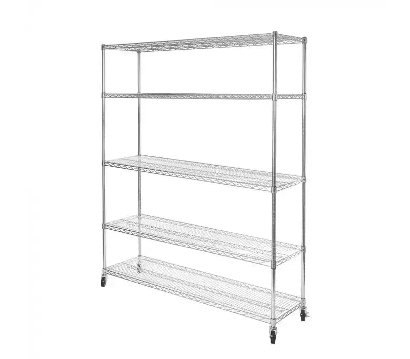 Scaffalatura in Acciaio a 5 Ripiani Seville Classics UltraDurable Certificata NSF, 152,4 cm L x 182,88 cm A x 45,72 cm P