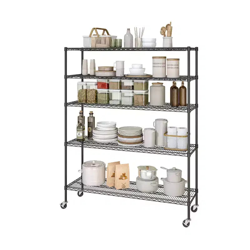 Scaffalatura in Acciaio a 5 Ripiani Seville Classics UltraDurable Certificata NSF, 152,4 cm L x 182,88 cm A x 45,72 cm P